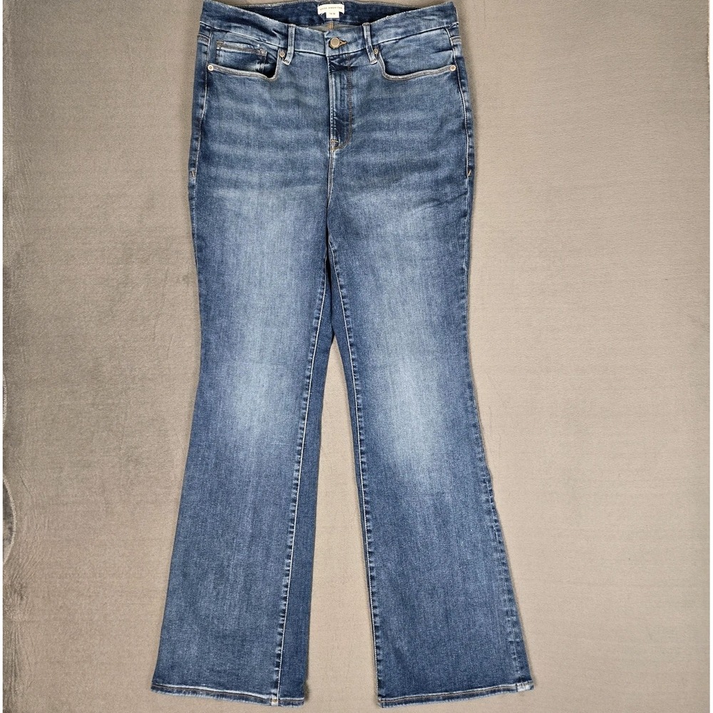 Good American Jeans Womens 14/18 Good Classic Bootcut Blue Denim Stretch
